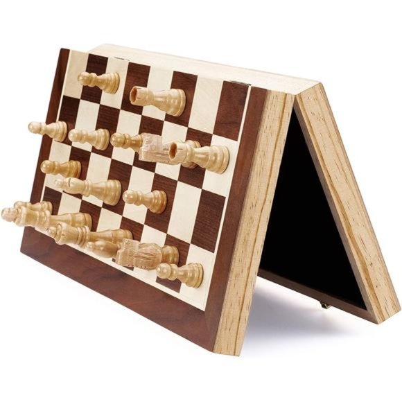 Chess Set, 15"x15" Folding Magnetic Wooden Standard Chess Game Board Set - Picture 7 of 7